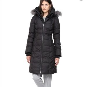 Soia & Kyo LIVA Long Heather Black Down Coat - Size M